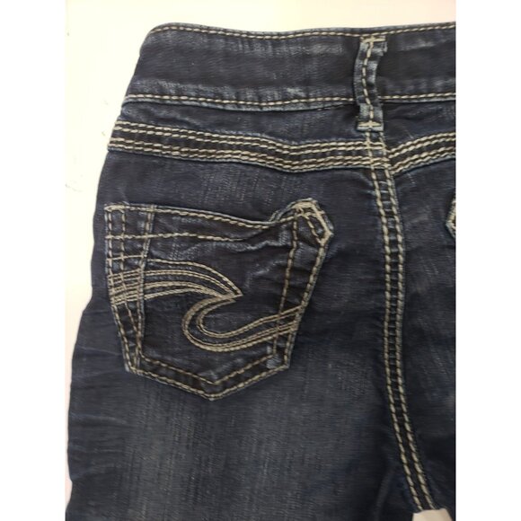 Silver Jeans Tuesday Mid Rise Skinny Womens Size W25 L31 Dark Wash Pre Owned - Picture 10 of 11